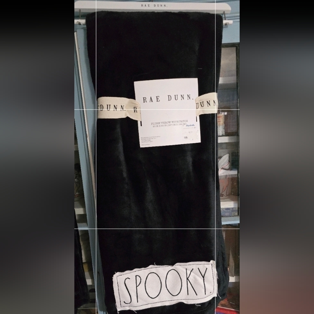 Rae Dunn Black and White Spooky Throw Halloween